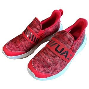 Under Armour Kids Assert 10 Sneakers 2Y Red Slip-On | UA 3026529-600